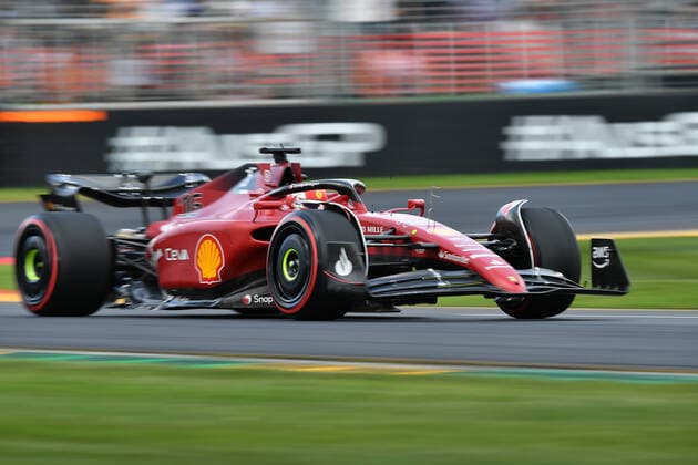 AUSTRALIAN F1 GRAND PRIX, Charles Leclerc of Ferrari during Qualifying for the Formula 1 Australian Grand Prix 2022 at the Albert Park Grand Prix Circuit in Melbourne, Saturday, April 9, 2022. ( NO ARCHIVING, EDITORIAL USE ONLY, NO USE IN BOOKS WITHOUT CONSENT MELBOURNE VIC AUSTRALIA  Copyright: xJOELxCARRETTx 20220409001645348658