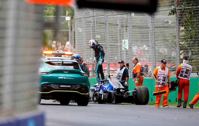 Formula 1, Australian GP, Crash Nicolas Latifi and Lance Stroll