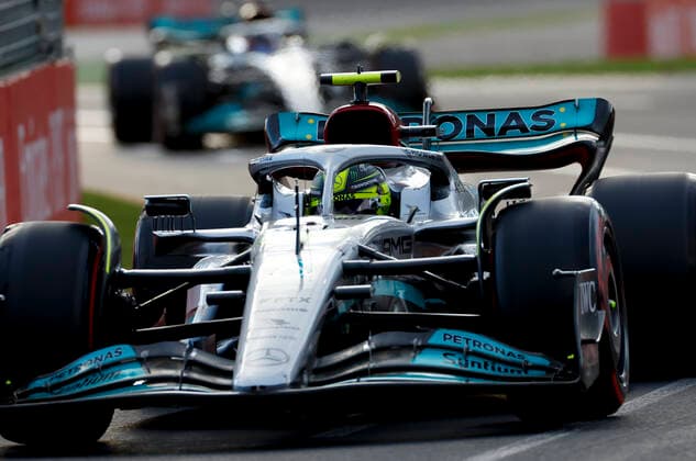 44 Lewis Hamilton GBR, Mercedes AMG Petronas F1 Team , F1 Grand Prix of Australia at Melbourne Grand Prix Circuit on April 9, 2022 in Melbourne, Australia Photo by HOCH ZWEI Melbourne Australia