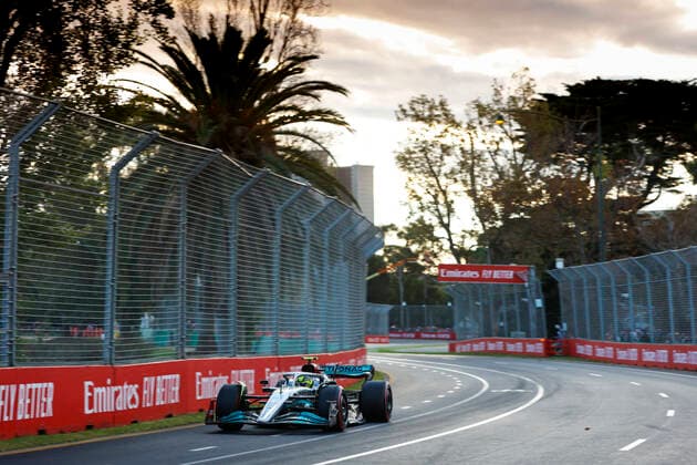 44 Lewis Hamilton GBR, Mercedes AMG Petronas F1 Team , F1 Grand Prix of Australia at Melbourne Grand Prix Circuit on April 9, 2022 in Melbourne, Australia Photo by HOCH ZWEI Melbourne Australia