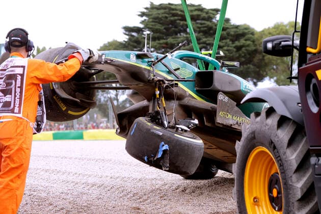 VETTEL Sebastian F1 Team Aston Martin during qualifying in Melbourne with crash FIA F1 season 2022 GP 2022 Melbourne Australia on 09 04 2022 in Melbourne Copyright: xJerryxAndrex