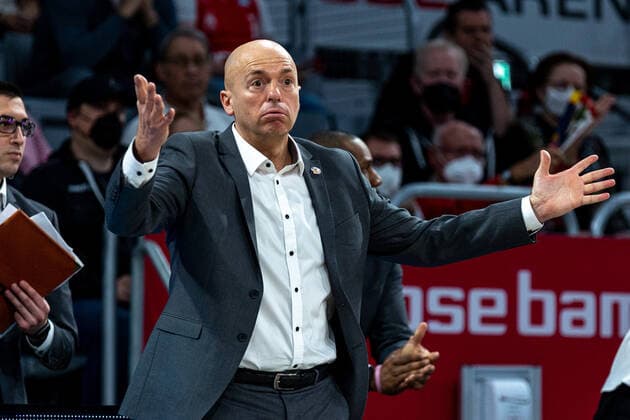 Rodrigo Pastore Niners Chemnitz, coach , single picture, single photo, portrait, portraet, Brose Bamberg vs Niners Chemnitz, basketball, easyCredit BBL, 29 matchday, 08 04 2022 Brose Bamberg vs Niners Chemnitz, basketball, easyCredit BBL, 29 matchday, 08 04 2022 Bamberg Copyright: xEIBNER GuenerxSantemizx EP_GSZ