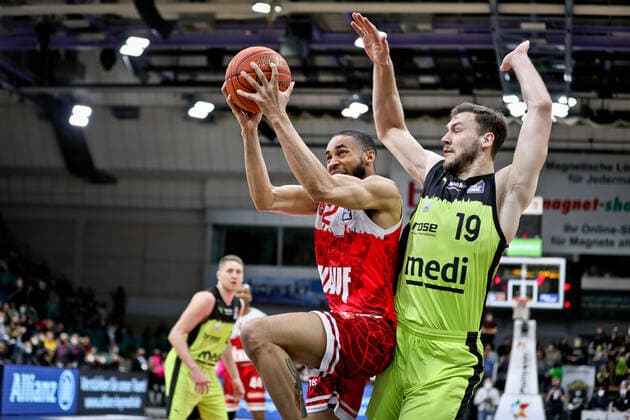medi bayreuth s oliver Wuerzburg, Basketball, Bundesliga BBL, Matchday 29, Season 2021 2022, 09 04 2022 medi bayreuth s oliver Wuerzburg, Basketball, Bundesliga BBL, Matchday 29, Season 2021 2022, 09 04 2022 Bayreuth Copyright: xEibner-Pressefoto ThorstenxOchsx EP_TOS
