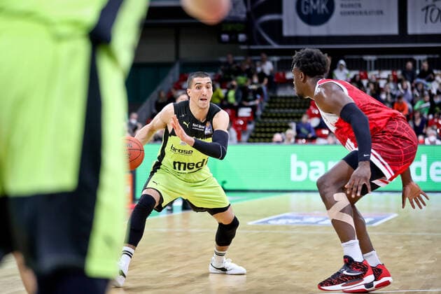 medi bayreuth s oliver Wuerzburg, Basketball, Bundesliga BBL, Matchday 29, Season 2021 2022, 09 04 2022 medi bayreuth s oliver Wuerzburg, Basketball, Bundesliga BBL, Matchday 29, Season 2021 2022, 09 04 2022 Bayreuth Copyright: xEibner-Pressefoto ThorstenxOchsx EP_TOS