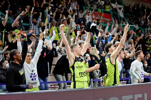 medi bayreuth s oliver Wuerzburg, Basketball, Bundesliga BBL, Matchday 29, Season 2021 2022, 09 04 2022 medi bayreuth s oliver Wuerzburg, Basketball, Bundesliga BBL, Matchday 29, Season 2021 2022, 09 04 2022 Bayreuth Copyright: xEibner-Pressefoto ThorstenxOchsx EP_TOS