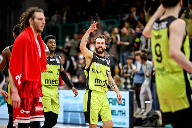 medi bayreuth s oliver Wuerzburg, Basketball, Bundesliga BBL, Matchday 29, Season 2021 2022, 09 04 2022 medi bayreuth s oliver Wuerzburg, Basketball, Bundesliga BBL, Matchday 29, Season 2021 2022, 09 04 2022 Bayreuth Copyright: xEibner-Pressefoto ThorstenxOchsx EP_TOS