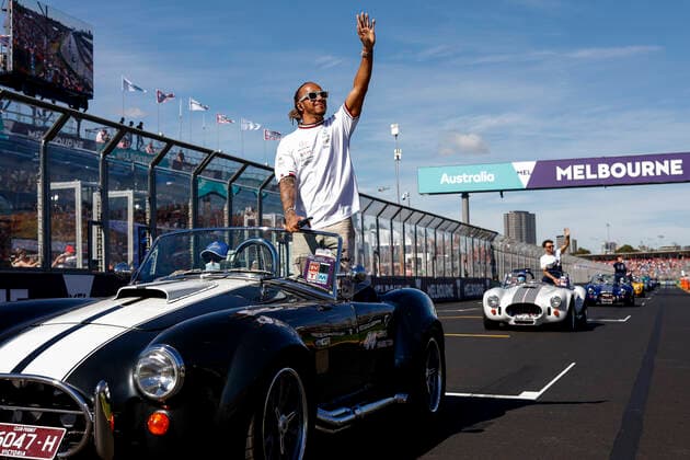 44 Lewis Hamilton GBR, Mercedes AMG Petronas F1 Team , F1 Grand Prix of Australia at Melbourne Grand Prix Circuit on April 10, 2022 in Melbourne, Australia Photo by HOCH ZWEI Melbourne Australia