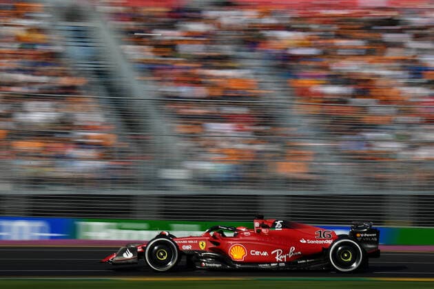 AUSTRALIAN F1 GRAND PRIX, Charles Leclerc of Ferrari in action during the Formula 1 Australian Grand Prix 2022 at the Albert Park Grand Prix Circuit in Melbourne, Sunday, April 10, 2022. ( NO ARCHIVING, EDITORIAL USE ONLY, NO USE IN BOOKS WITHOUT CONSENT MELBOURNE VIC AUSTRALIA  Copyright: xJAMESxROSSx 20220410001645865237