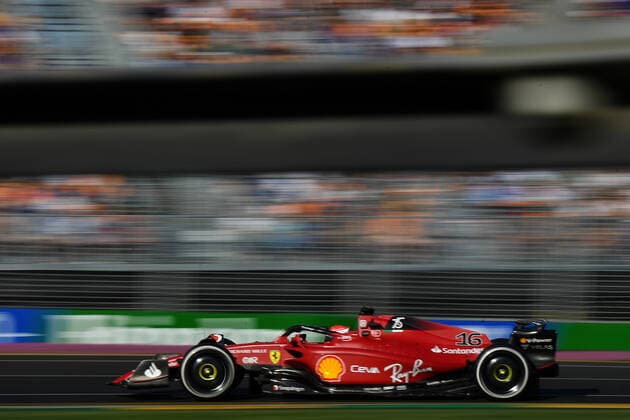 AUSTRALIAN F1 GRAND PRIX, Charles Leclerc of Ferrari in action during the Formula 1 Australian Grand Prix 2022 at the Albert Park Grand Prix Circuit in Melbourne, Sunday, April 10, 2022. ( NO ARCHIVING, EDITORIAL USE ONLY, NO USE IN BOOKS WITHOUT CONSENT MELBOURNE VIC AUSTRALIA  Copyright: xJAMESxROSSx 20220410001645865259