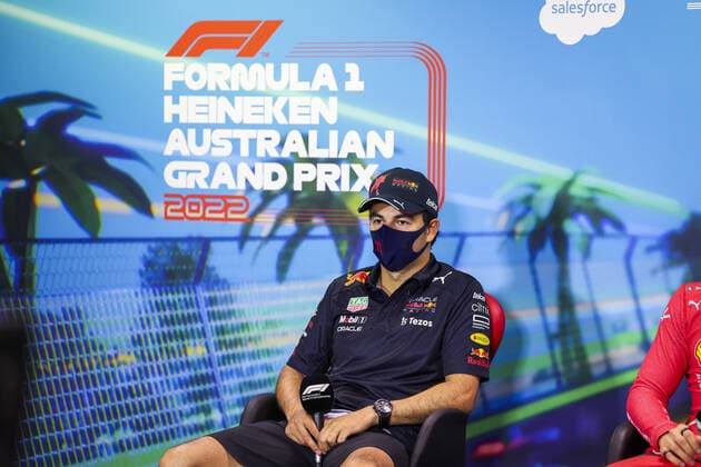 PEREZ Sergio (mex), Red Bull Racing RB18, portrait during the Formula 1 Heineken Australian Grand Prix 2022, 3rd round of the 2022 FIA Formula One World Championship, WM, Weltmeisterschaft on the Albert Park Circuit, from April 8 to 10, 2022 in Melbourne, Australia - F1 - AUSTRALIAN GRAND PRIX 2022 - RACE DPPI Panoramic  00122009_GOOD9410.JPG_