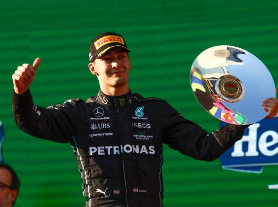 63 George Russell GBR, Mercedes AMG Petronas F1 Team , F1 Grand Prix of Australia at Melbourne Grand Prix Circuit on April 10, 2022 in Melbourne, Australia Photo by HOCH ZWEI Melbourne Australia
