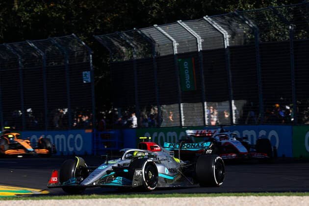 44 Lewis Hamilton GBR, Mercedes AMG Petronas F1 Team , F1 Grand Prix of Australia at Melbourne Grand Prix Circuit on April 10, 2022 in Melbourne, Australia Photo by HOCH ZWEI Melbourne Australia