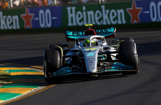 44 Lewis Hamilton GBR, Mercedes AMG Petronas F1 Team , F1 Grand Prix of Australia at Melbourne Grand Prix Circuit on April 10, 2022 in Melbourne, Australia Photo by HOCH ZWEI Melbourne Australia
