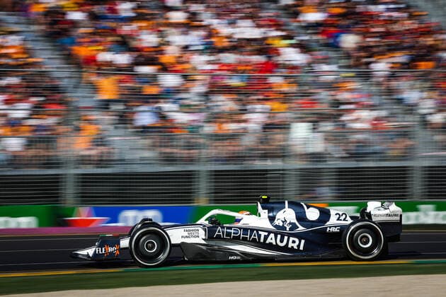 22 TSUNODA Yuki (jap), Scuderia AlphaTauri AT03, action during the Formula 1 Heineken Australian Grand Prix 2022, 3rd round of the 2022 FIA Formula One World Championship, WM, Weltmeisterschaft on the Albert Park Circuit, from April 8 to 10, 2022 in Melbourne, Australia - F1 - AUSTRALIAN GRAND PRIX 2022 - RACE DPPI Panoramic  00122009_AV6_3836