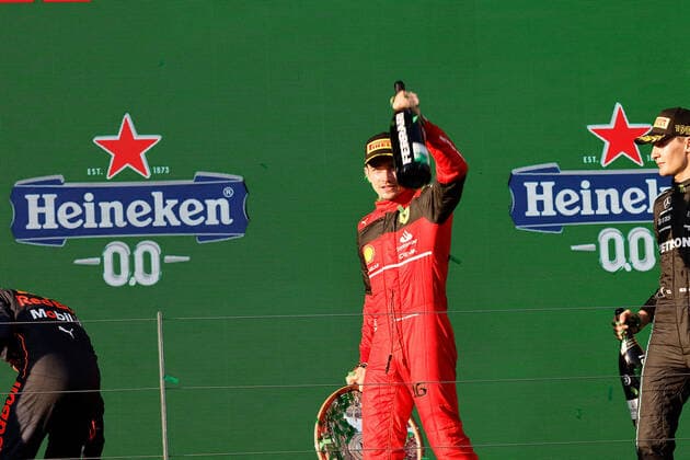 FORMULA 1 ROLEX AUSTRALIAN GRAND PRIX 2022 10 04 2022, Albert Park, Melbourne, FORMULA 1 ROLEX AUSTRALIAN GRAND PRIX 2022 , in the picture winner Charles Leclerc MCO , Scuderia Ferrari nordphotoxGmbHx xBratic nph00250