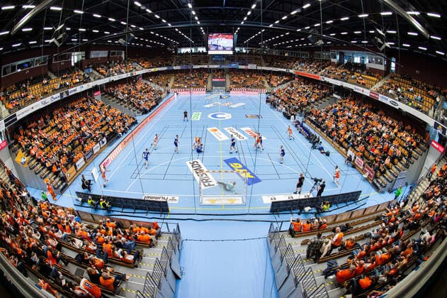 220410 Kristianstads Arena during the playoffs in the Handball League between Kristianstad and Alingsas on April 10, 2022 in Kristianstad,  Copyright: AVDOxBILKANOVIC BB220410AB021