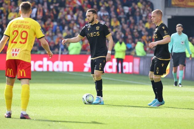 Amine Gouiri Nice during the match between RC Lens and OGC Nice - Ligue 1 Uber Eats - stade Bollaert-Delelis - april 10, 2022 FOOTBALL : RC Lens vs Nice - Ligue1 Uber Eats - 10 04 2022 LaurentSanson Panoramic 