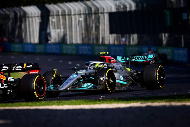 44 Lewis Hamilton GBR, Mercedes AMG Petronas F1 Team , F1 Grand Prix of Australia at Melbourne Grand Prix Circuit on April 10, 2022 in Melbourne, Australia Photo by HOCH ZWEI Melbourne Australia