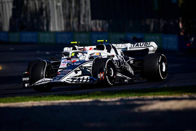 22 Yuki Tsunoda JPN, Scuderia AlphaTauri , 47 Mick Schumacher DEU, Haas F1 Team , F1 Grand Prix of Australia at Melbourne Grand Prix Circuit on April 10, 2022 in Melbourne, Australia Photo by HOCH ZWEI Melbourne Australia