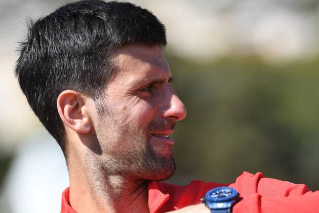 Tennis, ATP-Tunier in Monte Carlo, Training Tennis : Monte Carlo 2022 - Monaco - Djokovic - Serbie Tennis : Monte Carlo 2022 - Monaco - 10 04 2022 ChrysleneCaillaud Panoramic 