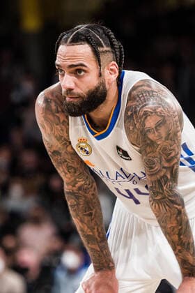 April 10, 2022, Barcelona, Barcelona, Spain: Jeffery Taylor of Real Madrid gestures during the ACB Liga Endesa match between FC Barcelona, Barca and Real Madrid at Palau Blaugrana on April 10, 2022 in Barcelona, Spain. Barcelona Spain - ZUMAa181 20220410_zaa_a181_062 Copyright: xJavierxBorregox