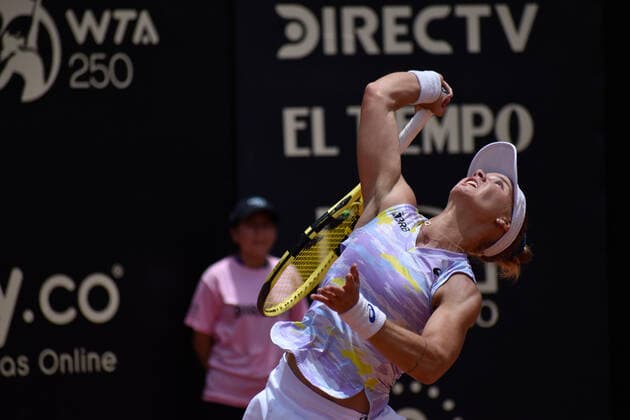 April 10, 2022, Bogota, Cundinamarca, Colombia: Laura Pigossi from Brazil during the final match against German Tatjana Maria at the Copa Colsanitas of the WTA, Tennis Damen Tournament in Bogota, Colombia, April 10, 2022. Tatjana was the winner of the WTA Colsanitas tournament. : Long Visual Press Bogota Colombia - ZUMAvp1_ 0155272362st Copyright: xCristianxBayonax