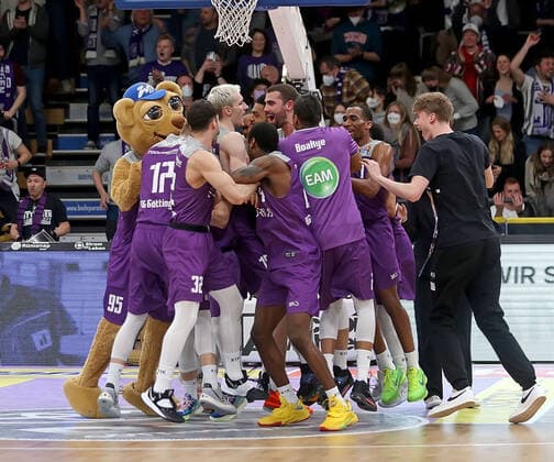 GSD zje123 Basketball Bundesliga men BG Göttingen Hamburg Towers Göttingens jubilation