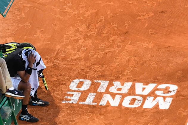 Tennis : Monte Carlo 2022 - Jo Wilfried Tsonga - France Tennis : Monte Carlo 2022 - Monaco - 11 04 2022 ChrysleneCaillaud Panoramic 