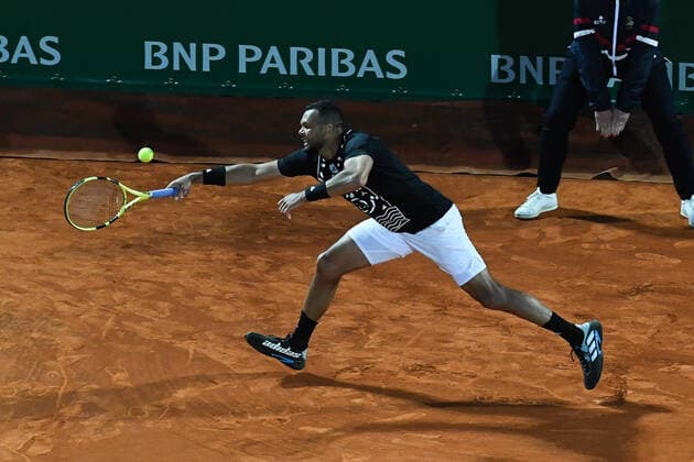 Tennis : Monte Carlo 2022 - Jo Wilfried Tsonga - France Tennis : Monte Carlo 2022 - Monaco - 11 04 2022 ChrysleneCaillaud Panoramic 