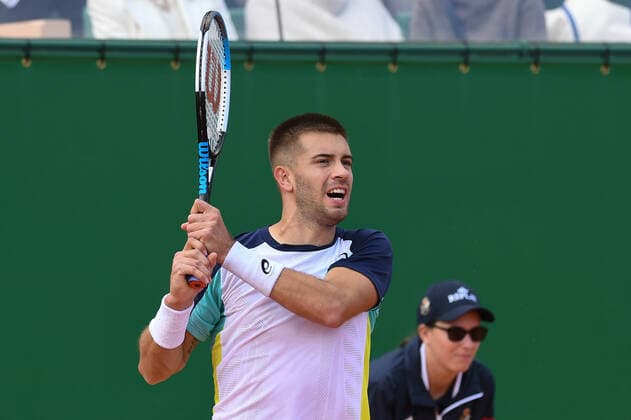 Tennis : Monte Carlo 2022 - Coric - Croatie Tennis : Monte Carlo 2022 - Monaco - 11 04 2022 ChrysleneCaillaud Panoramic 