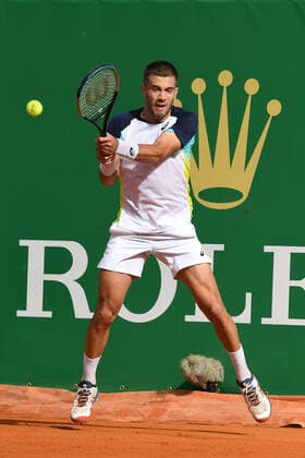 Tennis : Monte Carlo 2022 - Coric - Croatie Tennis : Monte Carlo 2022 - Monaco - 11 04 2022 ChrysleneCaillaud Panoramic 