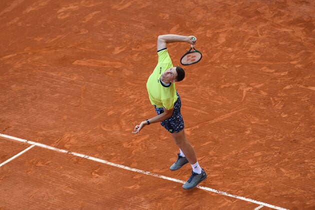 Tennis : Monte Carlo 2022 - Hurkacz - Pologne Tennis : Monte Carlo 2022 - Monaco - 11 04 2022 ChrysleneCaillaud Panoramic 