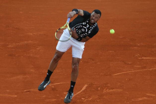 Jo-Wilfried Tsonga of France during the Rolex Monte-Carlo Masters 2022, ATP, Tennis Herren Masters 1000 tennis tournament on April 11, 2022 at Monte-Carlo Country Club in Roquebrune-Cap-Martin, France TENNIS : Rolex Monte-Carlo Masters 2022 - ATP Masters 1000 - 11 04 2022 LaurentLairys Panoramic 