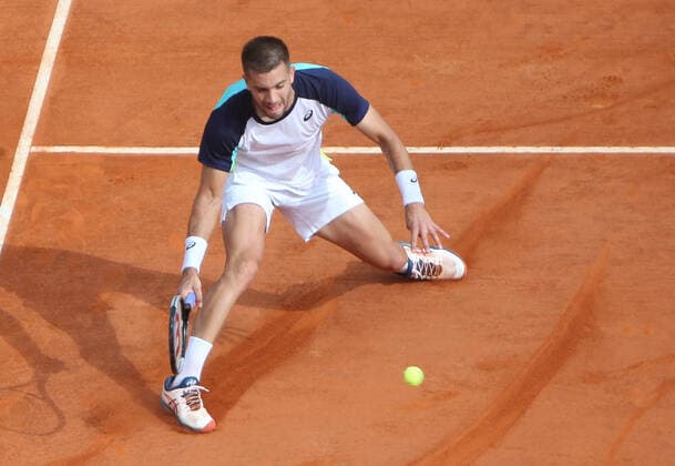 Borna ÄÜoriÄ‡ of Croatie during the Rolex Monte-Carlo Masters 2022, ATP, Tennis Herren Masters 1000 tennis tournament on April 11, 2022 at Monte-Carlo Country Club in Roquebrune-Cap-Martin, France TENNIS : Rolex Monte-Carlo Masters 2022 - ATP Masters 1000 tennis - 12 04 2022 LaurentLairys Panoramic 