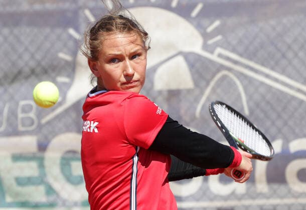 TENNIS - Billie Jean King Cup 2022 ANTALYA,TURKEY,12.APR.22 - TENNIS - Billie Jean King Cup, Europe Africa Group I. Image shows Johanne Christine Svendsen (DEN).  GEPAxpictures xWalterxLuger