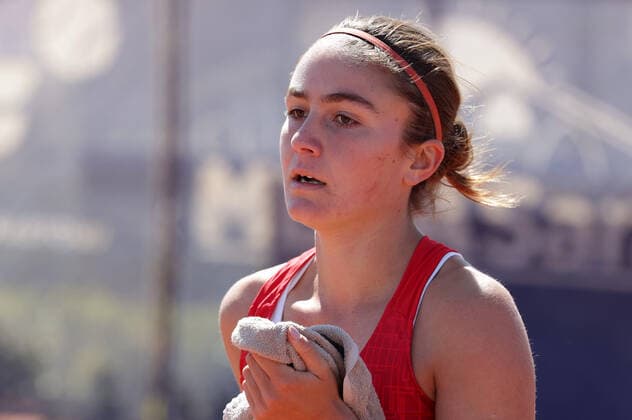 TENNIS - Billie Jean King Cup 2022 ANTALYA,TURKEY,12.APR.22 - TENNIS - Billie Jean King Cup, Europe Africa Group I. Image shows Tamari Gagoshidze (GEO).  GEPAxpictures xWalterxLuger