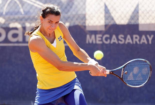 TENNIS - Billie Jean King Cup 2022 ANTALYA,TURKEY,12.APR.22 - TENNIS - Billie Jean King Cup, Europe Africa Group I. Image shows Jacqueline Cabaj Awad (SWE).  GEPAxpictures xWalterxLuger