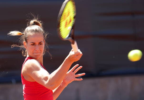 TENNIS - Billie Jean King Cup 2022 ANTALYA,TURKEY,12.APR.22 - TENNIS - Billie Jean King Cup, Europe Africa Group I. Image shows Anna Bondar (HUN).  GEPAxpictures xWalterxLuger