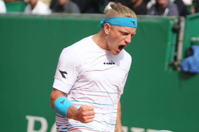 Alejandro Davidovich Fokina of Spain during the Rolex Monte-Carlo Masters 2022, ATP, Tennis Herren Masters 1000 tennis tournament on April 12, 2022 at Monte-Carlo Country Club in Roquebrune-Cap-Martin, France TENNIS : Tournoi ATP -Rolex Monte Carlo Masters - 12 04 2022 LaurentLairys Panoramic 