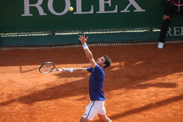Pedro Martinez of Spain during the Rolex Monte-Carlo Masters 2022, ATP, Tennis Herren Masters 1000 tennis tournament on April 12, 2022 at Monte-Carlo Country Club in Roquebrune-Cap-Martin, France - TENNIS : Tournoi ATP -Rolex Monte Carlo Masters - 12 04 2022 LaurentLairys Panoramic 