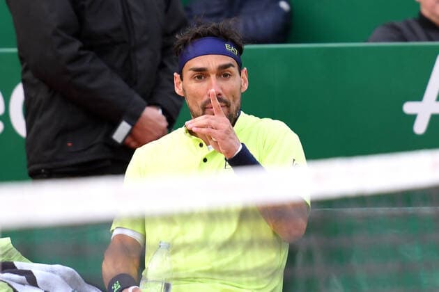 Tennis Rolex Monte-Carlo Masters 2022, FABIO FOGNINI, discussione, discussion, get angry TENNIS 2022 ROLEX MONTE-CARLO MASTERS