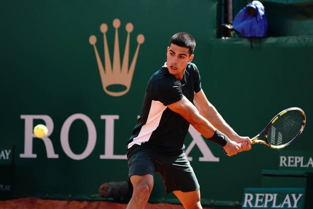 Carlos Alcaraz Garfia (Espagne) TENNIS : Master 1000 de Monte-Carlo - Monte Carlo - 13 04 2022 NorbertScanella Panoramic 