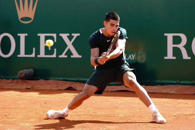 Carlos Alcaraz Garfia (Espagne) TENNIS : Master 1000 de Monte-Carlo - Monte Carlo - 13 04 2022 NorbertScanella Panoramic 