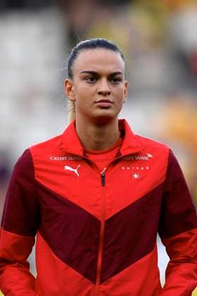 Romania v Switzerland: Group G - FIFA Women s WorldCup 2023 Qualifier Riola Xhemaili in action during the FIFA Women s World Cup 2023 Qualifier group G match between Romania and Switzerland at Stadionul National de Rugby Arcul de Triumf on April 08, 2022 in Bucharest, Romania. Bucharest Romania  Copyright: xAlexxNicodimx originalFilename:nicodim-romaniav220408_npqcx.jpg