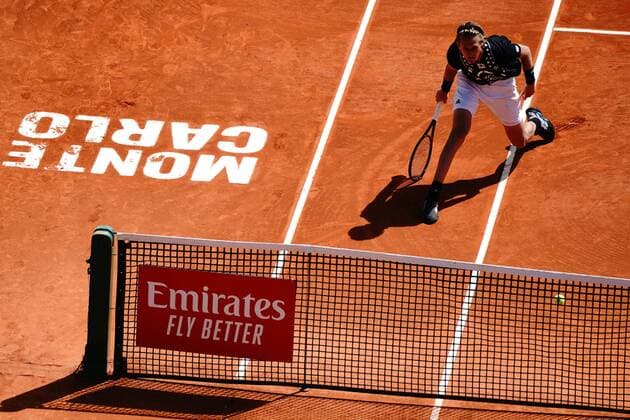 Sport Bilder des Tages Sebastian Korda (USA) TENNIS : Master 1000 de Monte-Carlo - Monte Carlo - 13 04 2022 NorbertScanella Panoramic 