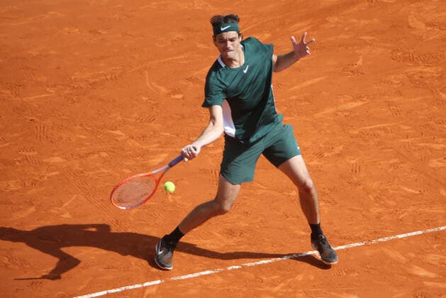 Taylor Fritz of USA during the Rolex Monte-Carlo Masters 2022, ATP, Tennis Herren Masters 1000 tennis tournament on April 13, 2022 at Monte-Carlo Country Club in Roquebrune-Cap-Martin, France - Photo Laurent Lairys TENNIS : Master 1000 de Monte-Carlo - Monte Carlo - 13 04 2022 LaurentLairys Panoramic 