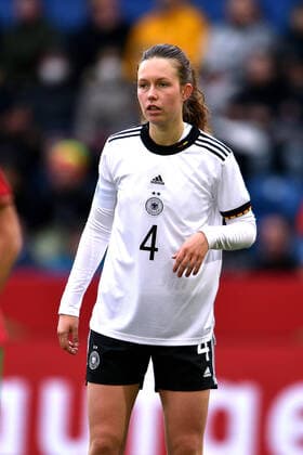 09 04 2022 pmk NF113173 football women country match world cup qualification Schueco Arena Bielefeld Corona matchday Germany Portugal Jana FELDKAMP 04 Germany