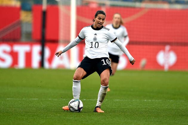 09 04 2022 pmk NF113292 football women country match world cup qualification Schueco Arena Bielefeld Corona matchday Germany Portugal Dzsenifer MAROZSAN 10 Germany