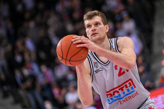 easyCredit BBL, Telekom Baskets Bonn vs JobStairs GIESSEN 46ers, 13 04 2022 Florian Koch JobStairs GIESSEN 46ers, 21 , easyCredit BBL, Telekom Baskets Bonn vs JobStairs GIESSEN 46ers on 13 04 2022 at the Telekom Dome, Bonn North Rhine Westphalia Copyright: xBEAUTIFULxSPORTS Mueller-Laschetx