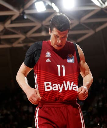 13 04 2022, BBL, FC Bayern Muenchen vs Mitteldeutscher , Audi Dome Muenchen , Basketball, Sports, in picture Vladimir Lucic FCB Basketball